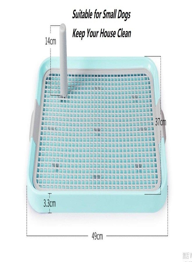 PATPAT® Dog Pet Puppy Potty Training Indoor Mesh Toilet Regular Protect Litter Tray Pan Pad Holder Keep Paws Dry and Floor Clean (19X 14 Inch, Blue) - Image 2